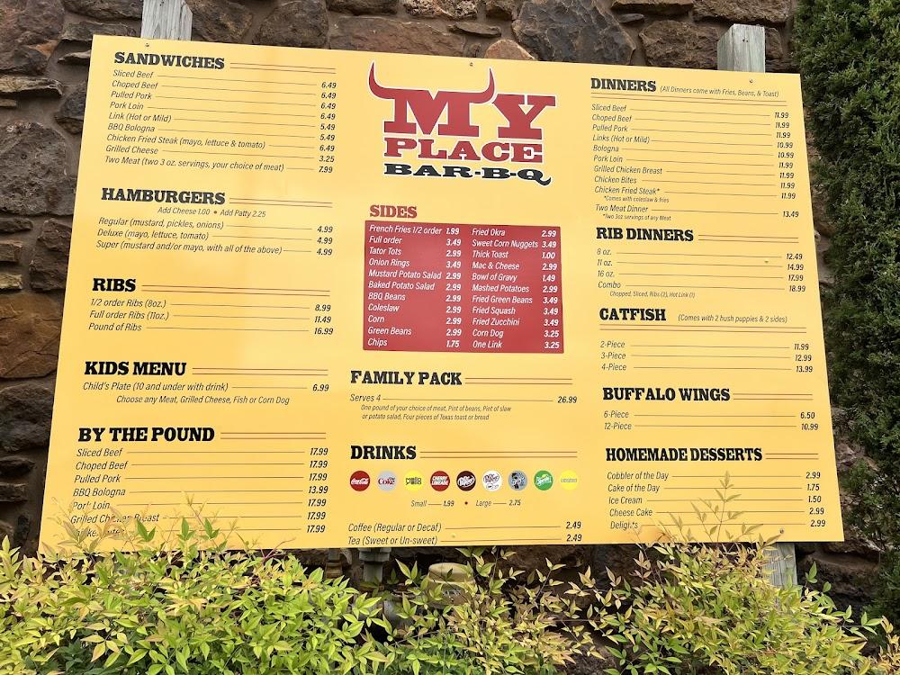 MyPlace Bar-B-Q Menu image 1